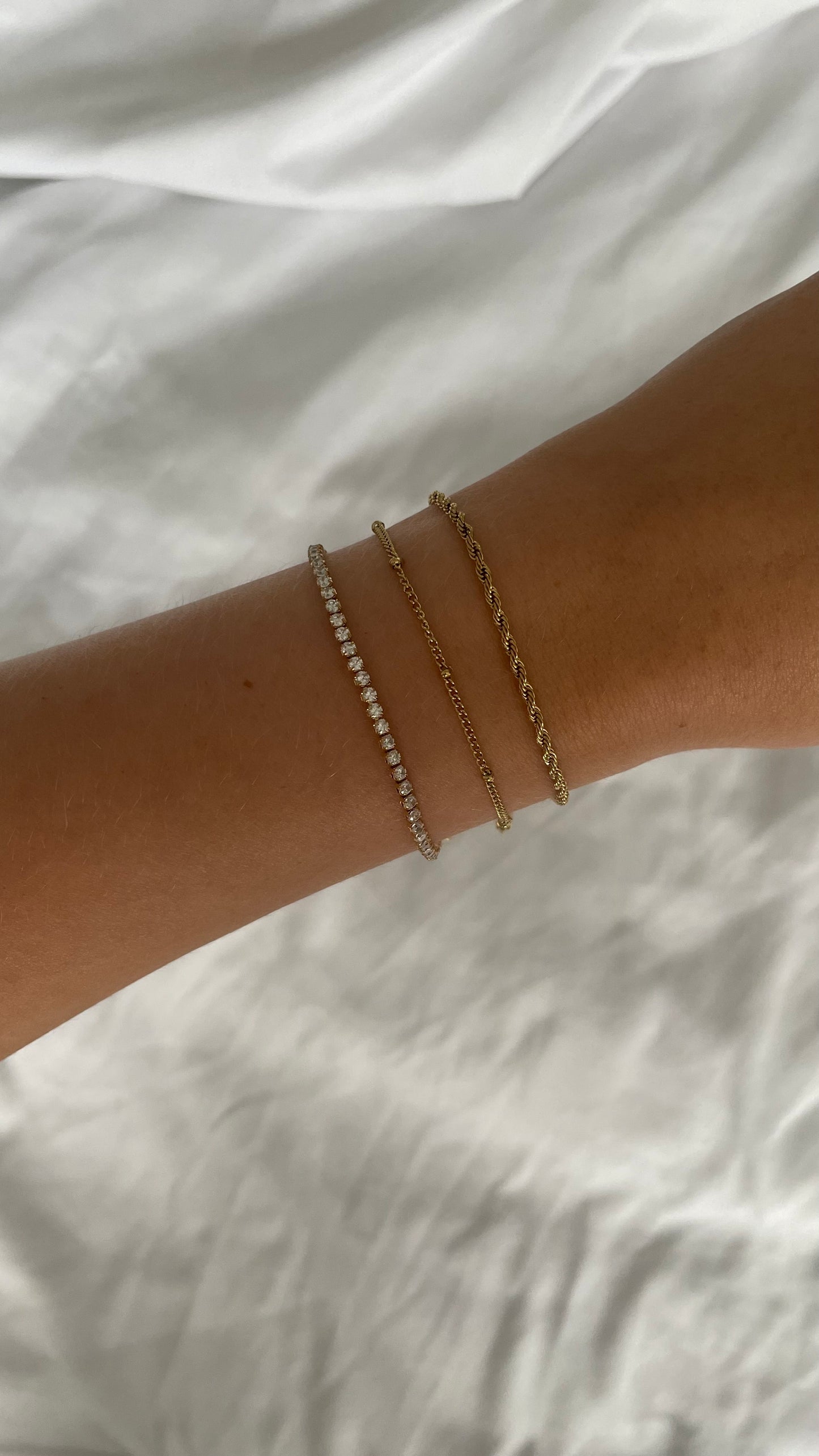 Rope Bracelet | 18k Gold Plated Stainless Steel | Tarnish Resistant