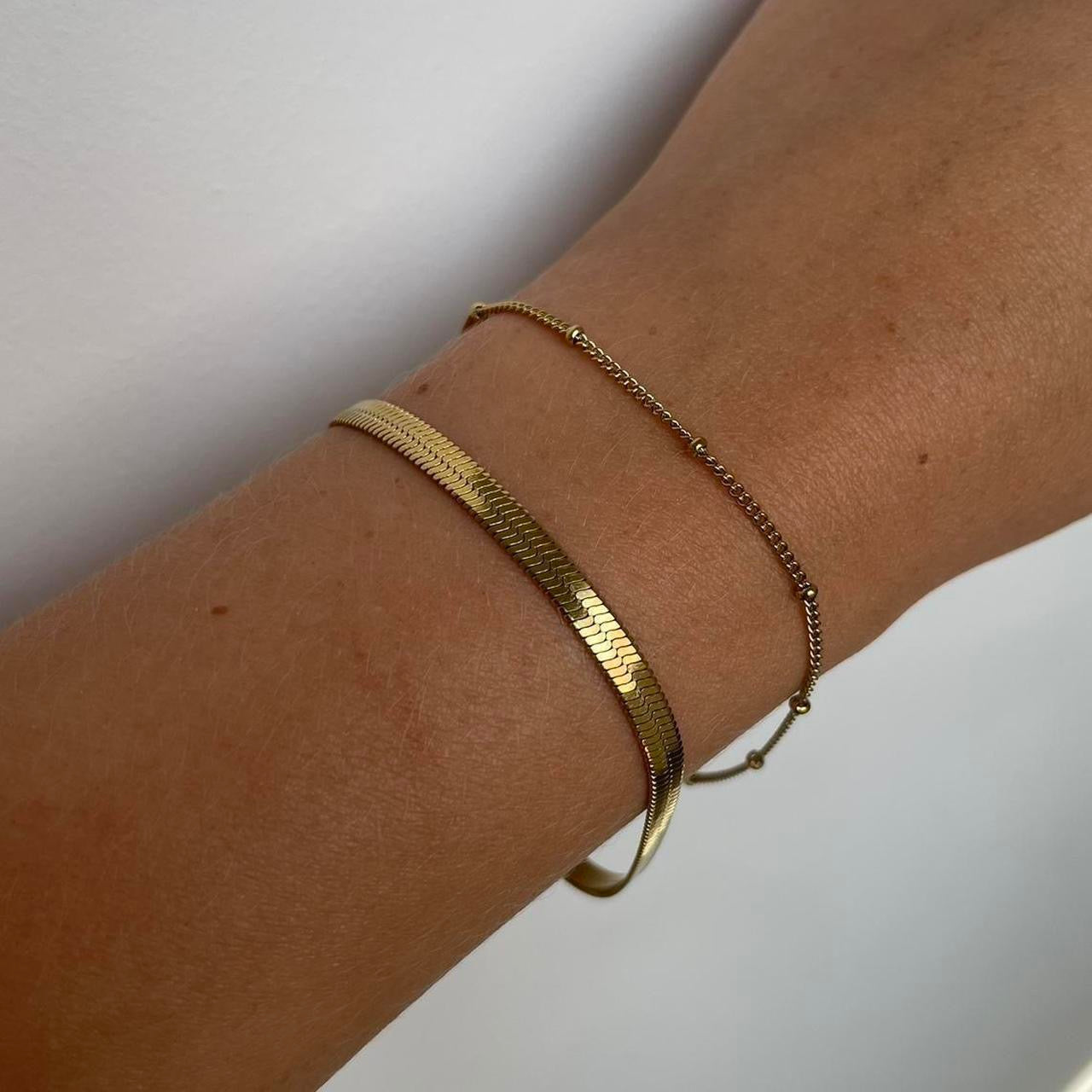 Dainty Ball Bracelet | 14k Gold Plated Stainless Steel | Tarnish Resistant