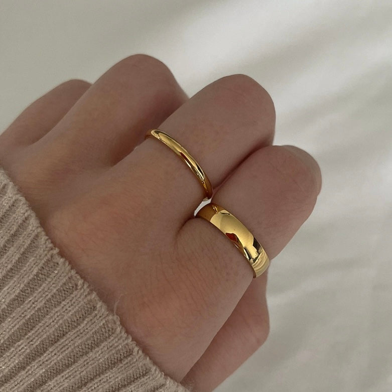 Band Ring | Gold Plated Stainless Steel | Tarnish Resistant