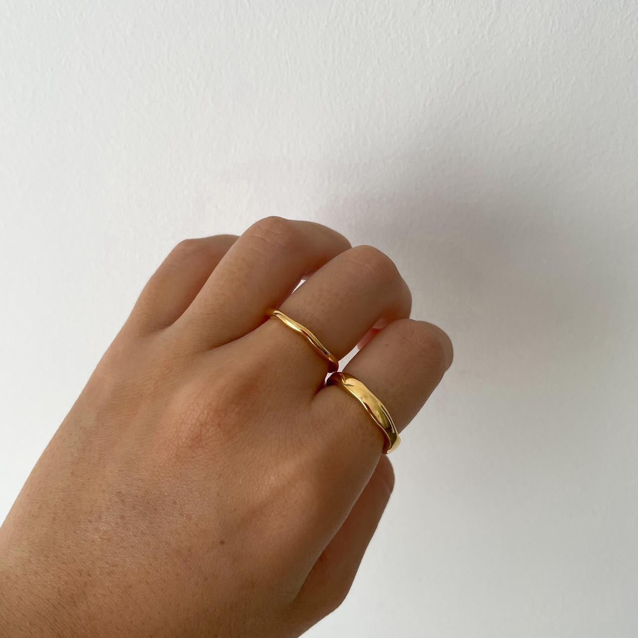 Wavey Ring | 18k Gold Plated Stainless Steel | Tarnish Resistant