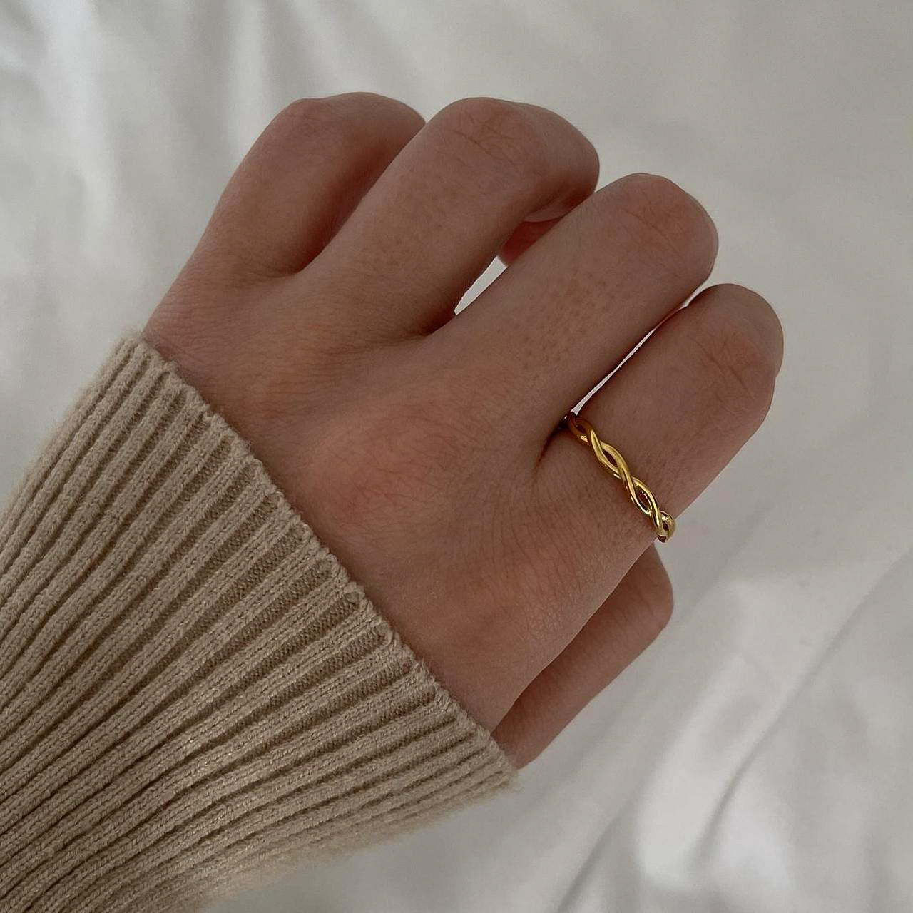 Amie Ring | 18k Gold Plated Stainless Steel | Tarnish Resistant