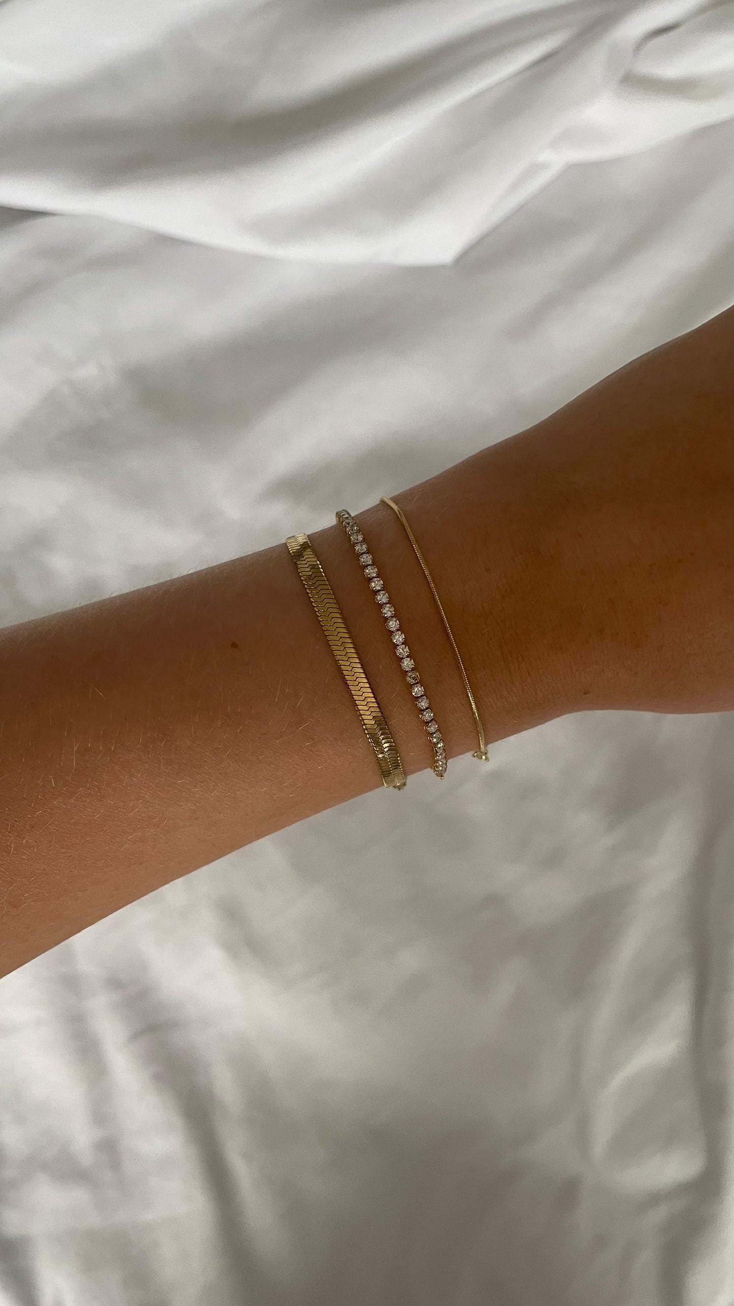 Dainty Round Snake Bracelet | 14k Gold Plated Stainless Steel | Tarnish Resistant