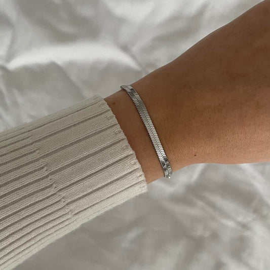 Herringbone Bracelet | Stainless Steel | Tarnish Resistant