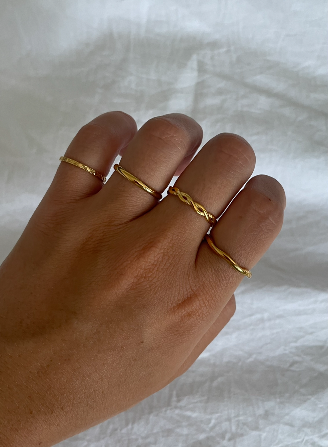 Wavey Ring | 18k Gold Plated Stainless Steel | Tarnish Resistant