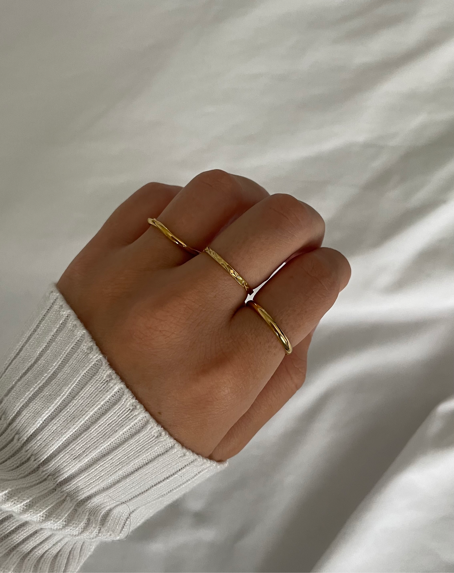 Wavey Ring | 18k Gold Plated Stainless Steel | Tarnish Resistant